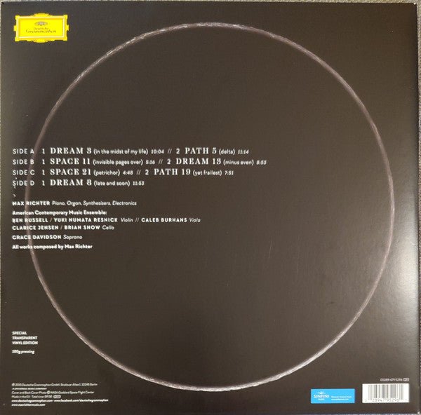 Max Richter – From Sleep - New 2 LP Record 2015 Deutsche Grammophon Europe Import Transparent Clear 180 gram Vinyl - Electronic / Classical / Ambient - Shuga Records