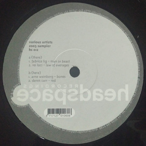 Various – Sampler 2003 - Mint- 12" Single Record 2022 Headspace Vinyl - Techno
