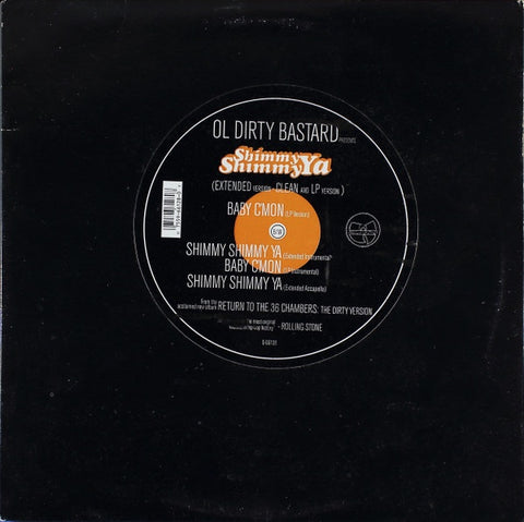 Ol Dirty Bastard – Shimmy Shimmy Ya - VG 12" Single Record Elektra USA Vinyl - Hip Hop