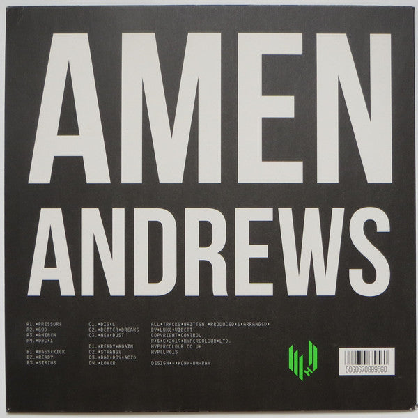 Luke Vibert Presents Amen Andrews ‎– Luke Vibert Presents Amen Andrews - New 2 LP Record 2020 Hypercolour UK Import Vinyl - Electronic / Jungle - Shuga Records