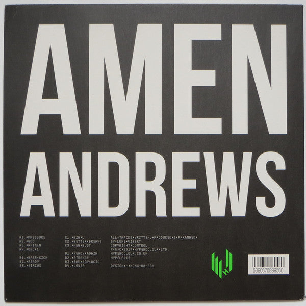 Luke Vibert Presents Amen Andrews ‎– Luke Vibert Presents Amen Andrews - New 2 LP Record 2020 Hypercolour UK Import Vinyl - Electronic / Jungle