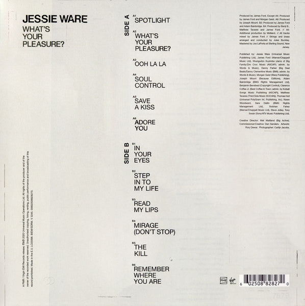 Jessie Ware ‎– What's Your Pleasure? - New LP Record 2020 PMR/Virgin EMI Europe Import Vinyl - Electronic / Dance-pop / Disco / House