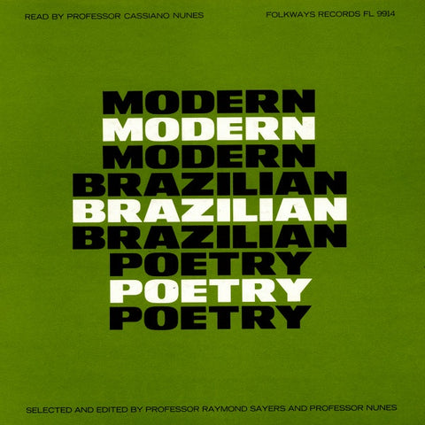 Various – Modern Brazilian Poetry - VG+ LP Record 1965 Folkways USA Vinyl & Booklet - Spoken Word / Poetry