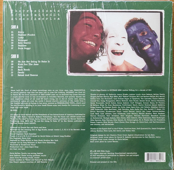 The Presidents Of The United States Of America - The Presidents Of The United States Of America (1995) - New LP Record 2020 Pusa USA Vinyl - Alternative Rock / Grunge - Shuga Records