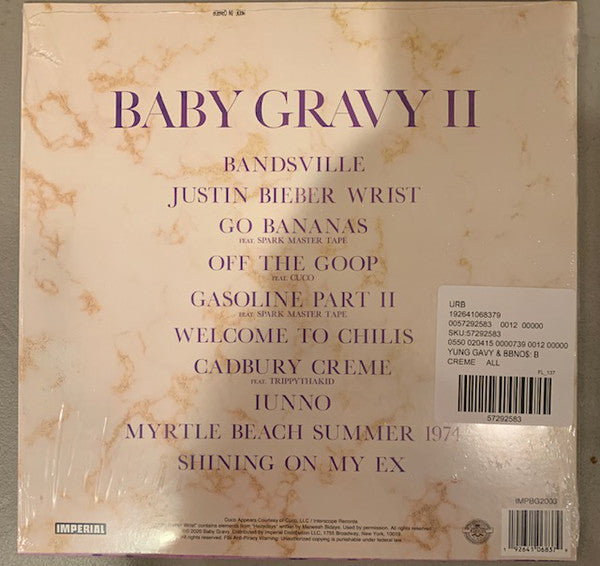 Yung Gravy, bbno$ ‎– Baby Gravy 2 - New LP Record 2020 Baby Gravy USA Urban Outfitters Exclusive Tan Vinyl - Hip Hop / Trap