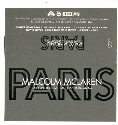 Malcolm McLaren – Paris - Used Cassette 1994 No! Gee Street Island Tape - Future Jazz / Synth-pop