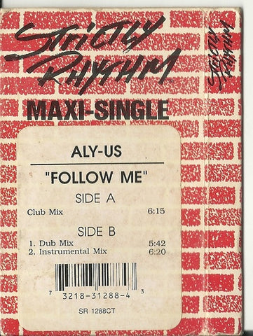 Aly-Us – Follow Me- Used Cassette Single- 1992 Strictly Rhythm Tape- Electronic