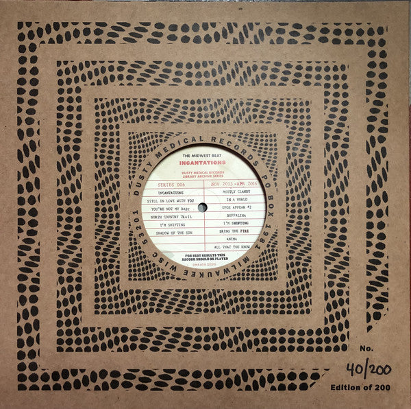 The Midwest Beat – Incantations - New LP Record 2020 Dusty Medical USA Numbered Vinyl - Rock - Shuga Records