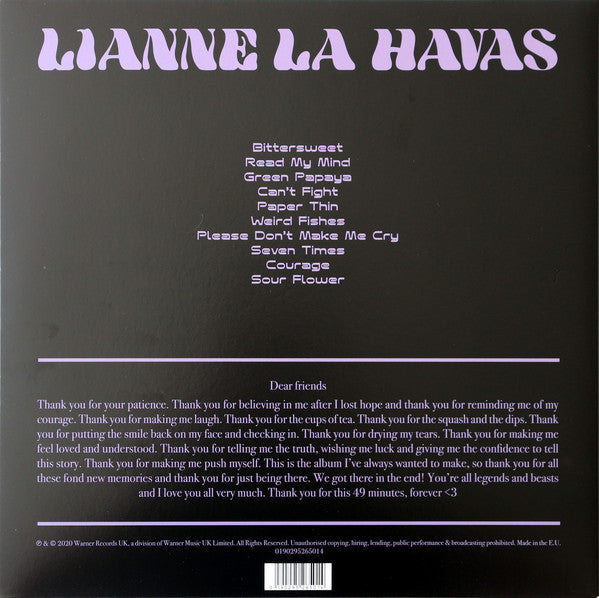 Lianne La Havas – Lianne La Havas - Mint- LP Record 2020 Warner Europe Import Mint Green Vinyl - Soul / Pop - Shuga Records