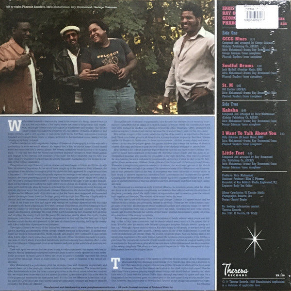 Idris Muhammad, Ray Drummond, George Coleman, Pharoah Sanders ‎– Kabsha - New LP Record 2020 Theresa UK Import  180 gram Vinyl - Jazz / Post Bop - Shuga Records