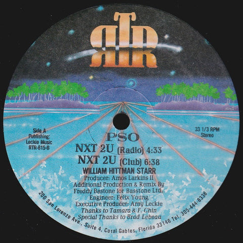 PSO – Nxt 2U - VG+ 12" Single Record 1989 RTR Vinyl - Freestyle
