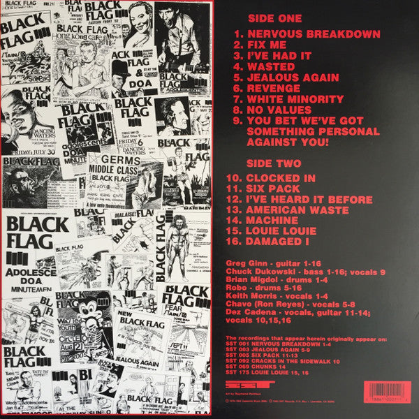 Black Flag – The First Four Years - VG+ LP Record 1988 SST USA Vinyl - Hardcore / Punk