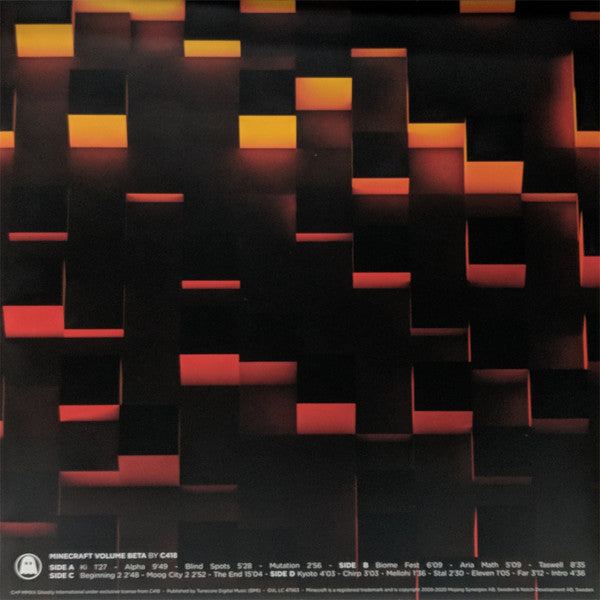 C418 ‎– Minecraft Volume Beta - New 2 LP Record 2020 Ghostly International Fire Splatter Vinyl, Lenticular Jacket & Download - Video Game Music / Soundtrack - Shuga Records