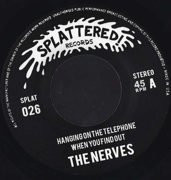 The Nerves ‎– The Nerves (1976) - New 7" Record Splattered! USA Vinyl - Power Pop - Shuga Records