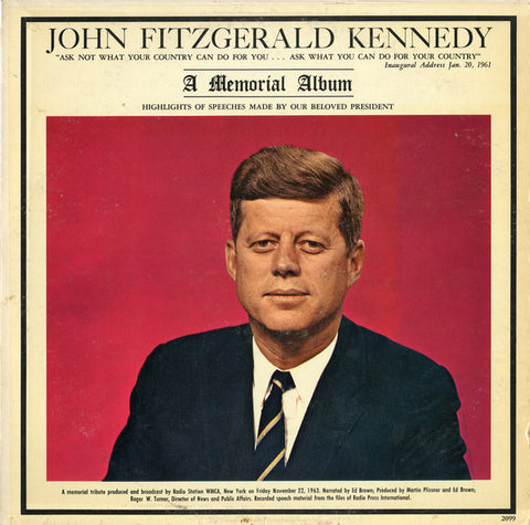 John Fitzgerald Kennedy ‎– A Memorial Album VG+ Lp Record 1963 Mono USA Original Vinyl - Spoken Word / Speeches