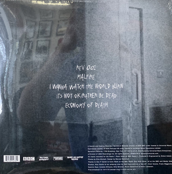 Refused - Not Fit For Broadcast (Live at the BBC) - New 12" Single Record Store Day 2020 Spinefarm Clear Vinyl - Punk - Shuga Records