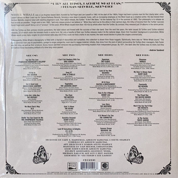 Various – The Land Of Sensations & Delights: The Psych Pop Sounds Of White Whale Records 1965-1970 - Mint- 2 LP Record Store Day 2020 Craft USA RSD Vinyl - Psychedelic Rock / Pop Rock - Shuga Records