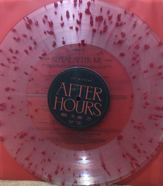 The Weeknd - After Hours - New 2 LP Record 2020 XO Republic USA Clear with Red Blood Splatter Vinyl - R&B / Hip Hop / Soul - Shuga Records