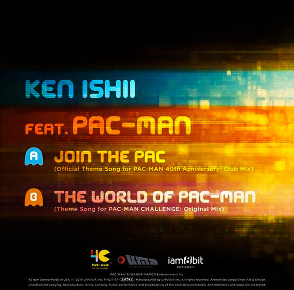 Ken Ishii feat. Pac-Man - Join The Pac -  New 7" Single Record Store Day 2020 iam8bit Vinyl - Electronic / Theme / Video Game