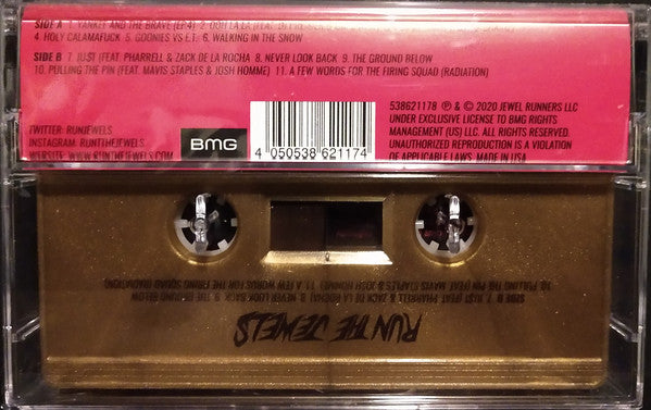 Run The Jewels ‎– Run The Jewels 4 - New Cassette Album 2020 BMG USA Gold Tape - Hip Hop - Shuga Records