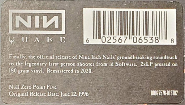 Nine Inch Nails - Quake (1996) - New 2 LP Record 2020 The Null Corporation 180 gram Vinyl - Video Game Music / Dark Ambient / Industrial - Shuga Records