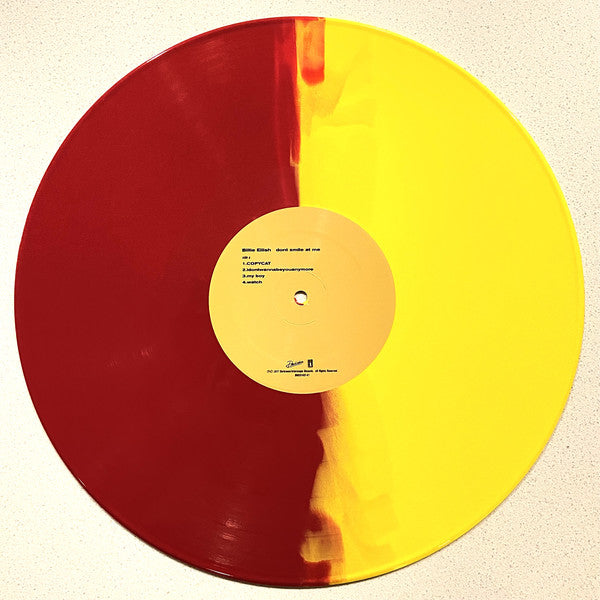 Billie Eilish ‎– Don't Smile At Me (2017) - Mint- LP Record 2020 Darkroom Target exclusive Yellow / Red Split Vinyl - Indie Pop - Shuga Records