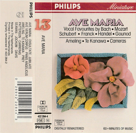Ameling, Te Kanawa, Carreras – Ave Maria (Vocal Favourites By Bach, Mozart, Schubert, Franck, Hanel, Gounod) - New Cassette 1984  Tape - Classical