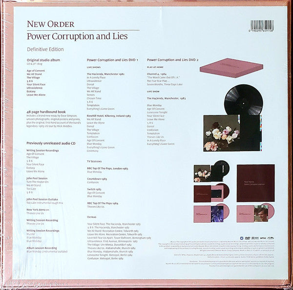New Order ‎– Power Corruption And Lies (1983) - New 2020 Warner Europe Import 180 gram Vinyl, 2xCD, 2xDVD & Book - Synth-pop / Post-Punk - Shuga Records