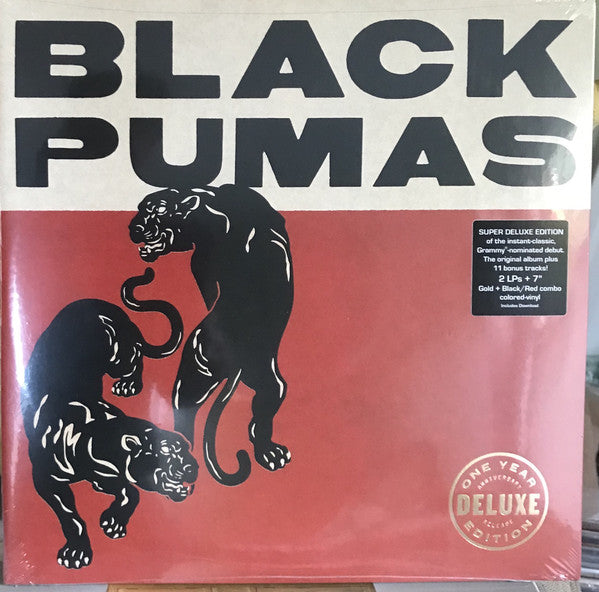 Black Pumas ‎– Black Pumas Deluxe Edition - New 2 LP Record 2020 ATO Gold & Black/Red Marble Vinyl & 7" Single - Soul / Psychedelic