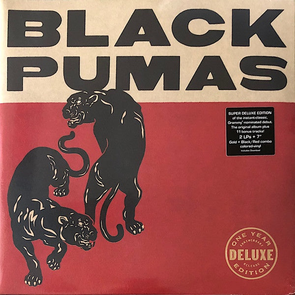 Black Pumas ‎– Black Pumas Deluxe Edition - Mint- 2 LP Record 2020 ATO Gold & Black/Red Marble Vinyl & 7" Single - Soul / Psychedelic - Shuga Records