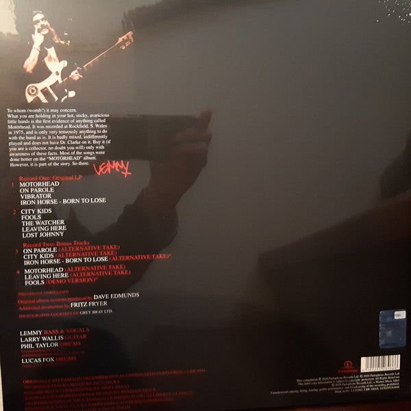 Motörhead ‎– On Parole (1979) - New 2 LP Record Store Day Black Friday 2020 Parlophone Europe Import 180 Gram Vinyl - Hard Rock / Heavy Metal - Shuga Records