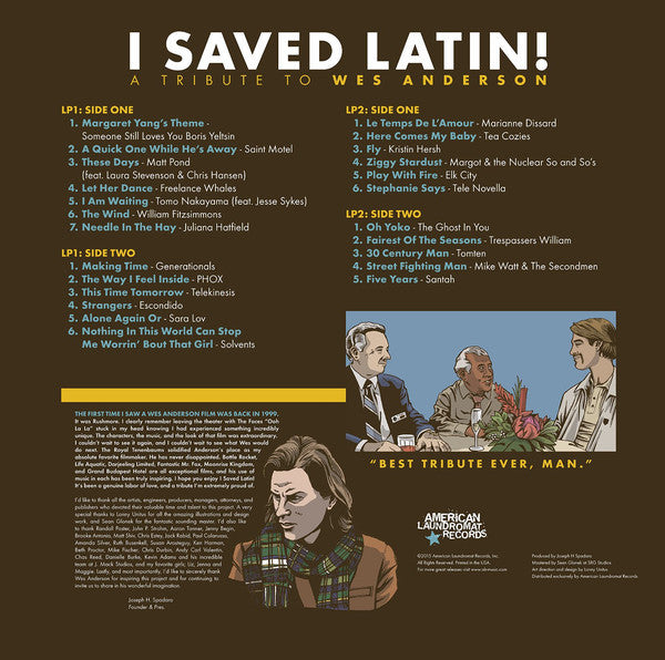 Various – I Saved Latin! A Tribute To Wes Anderson - Mint- 2 LP Record 2015 American Laundromat USA Red & Gold Vinyl & Download - Soundtrack - Shuga Records