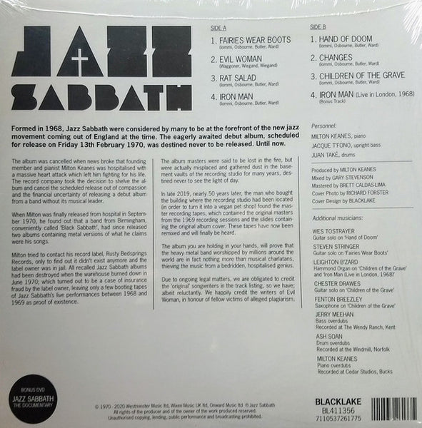 Jazz Sabbath - Jazz Sabbath - New LP Record Store Day Black Friday 2020 RSD Blacklake RSD Blue Vinyl, Numbered & DVD - Jazz - Shuga Records