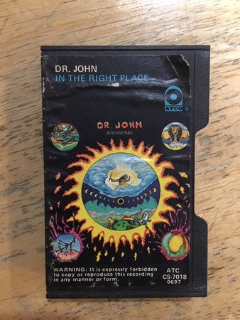 Dr. John – In The Right Place - VG+ Cassette 1973 ATCO USA Clamshell Case & Pink Tape - Bayou Funk / Soul / Funk