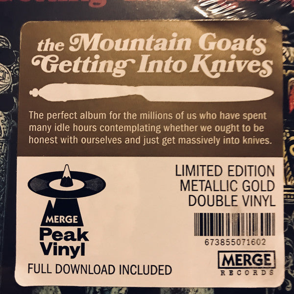 The Mountain Goats ‎– Getting Into Knives - New 2 LP Record 2020 Merge USA Gold Metallic Vinyl - Indie Rock / Folk Rock - Shuga Records
