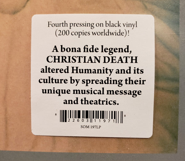 Christian Death ‎– Catastrophe Ballet (1984) - New LP Record 2018 Season Of Mist Europe Import Black Vinyl - Deathrock / Goth Rock - Shuga Records