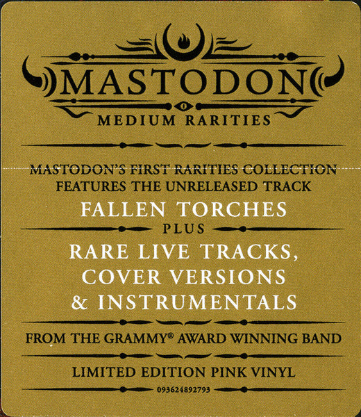 Mastodon ‎– Medium Rarities - New 2 LP Record 2020 Reprise Europe Import Pink Vinyl - Heavy Metal / Sludge Metal / Prog Rock - Shuga Records