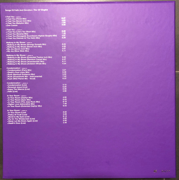 Depeche Mode – Songs Of Faith And Devotion | The 12" Singles (1994) - Mint- 8x Records Box Set 2020 Mute Sire Rhino Vinyl, Poster, Download & Numbered - Rock / Synth-pop - Shuga Records