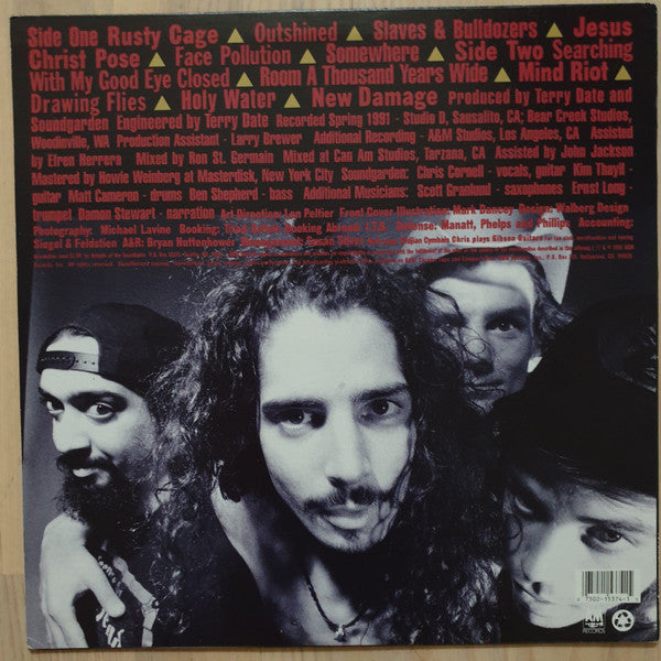 Soundgarden – Badmotorfinger - New LP Record 1991 A&M USA Original Yellow Translucent & Different Back Cover - Alternative Rock / Grunge / Hard Rock - Shuga Records