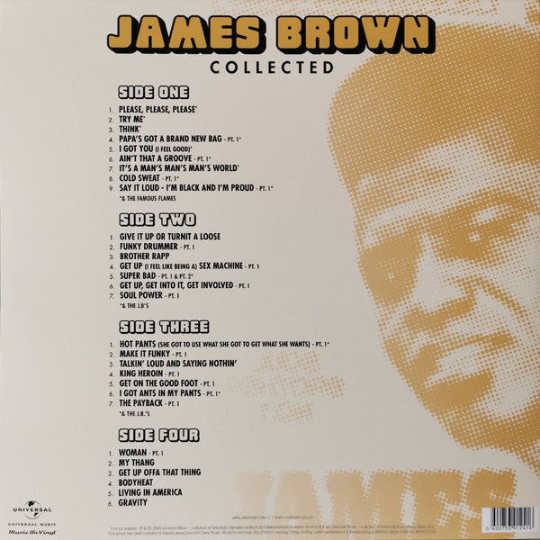 James Brown ‎– Collected - New 2 LP Record 2020 Music On Vinyl Europe Import 180 gram Vinyl - Funk / Soul