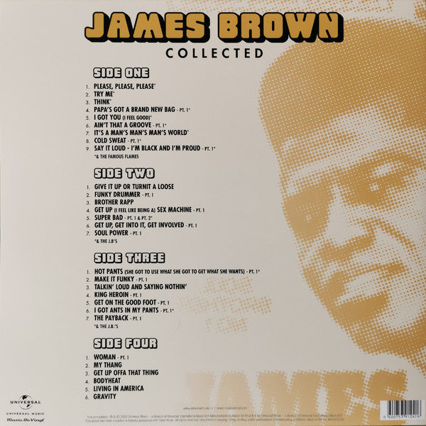 James Brown ‎– Collected - New 2 LP Record 2020 Music On Vinyl Europe Import 180 gram Vinyl - Funk / Soul - Shuga Records