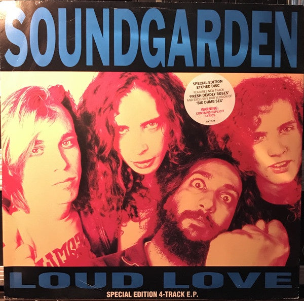 Soundgarden – Loud Love - VG+ 12" EP Record 1990 A&M UK Vinyl - Grunge / Alternative Rock