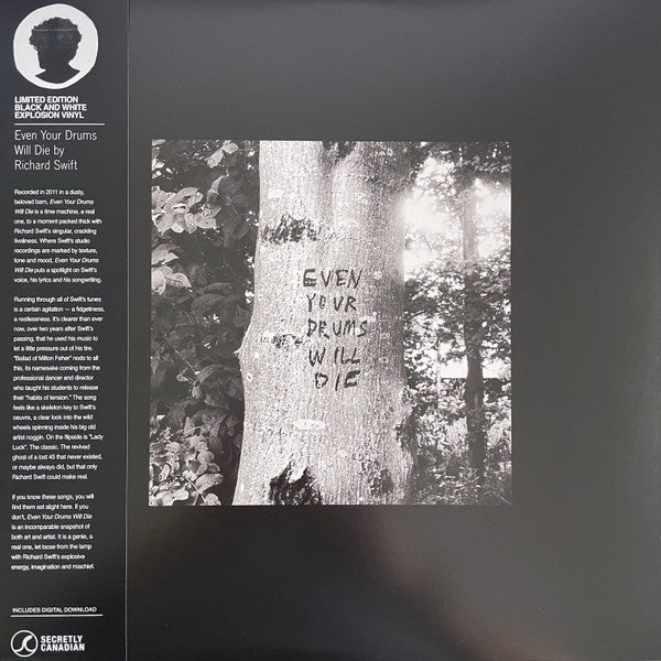 Richard Swift – Even Your Drums Will Die - Live At Pendarvis Farm 2011 - Mint- LP Record 2020 Secretly Canadian Secretly Society Black & White Explosion Vinyl - Indie Rock - Shuga Records