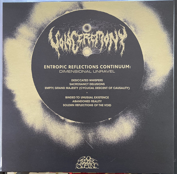 VoidCeremony ‎– Entropic Reflections Continuum: Dimensional Unravel - New LP Record 2020 USA 20 Buck Spin Bone inside w/ Blood Red w/ Olive Green / Kelly Green / Cyan Splatter - Death Metal - Shuga Records