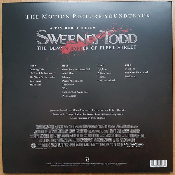Stephen Sondheim ‎– Sweeney Todd: The Demon Barber Of Fleet Street (2007) - New 2 LP Record 2020 Nonesuch Europe Import Vinyl & Booklet - Soundtrack - Shuga Records