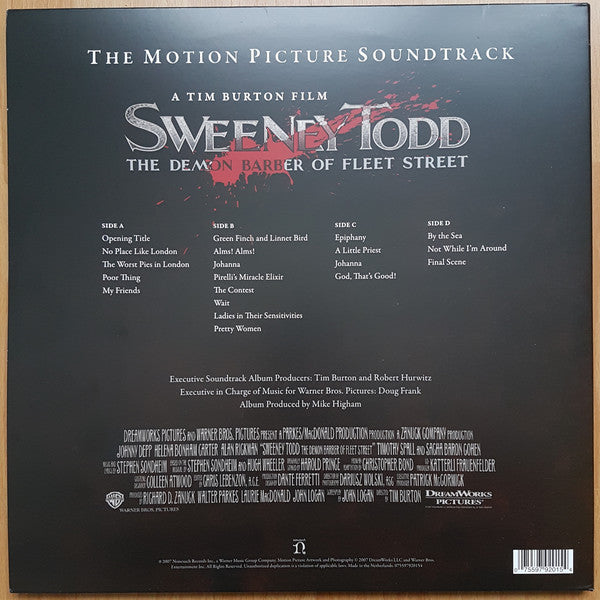 Stephen Sondheim ‎– Sweeney Todd: The Demon Barber Of Fleet Street (2007) - New 2 LP Record 2020 Nonesuch Europe Import Vinyl & Booklet - Soundtrack