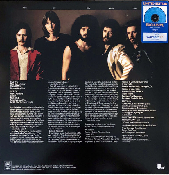 Boston ‎– Boston (1976) - New LP Record 2020 Epic Walmart Exclusive Flame Blue Vinyl - Hard Rock / Pop Rock - Shuga Records