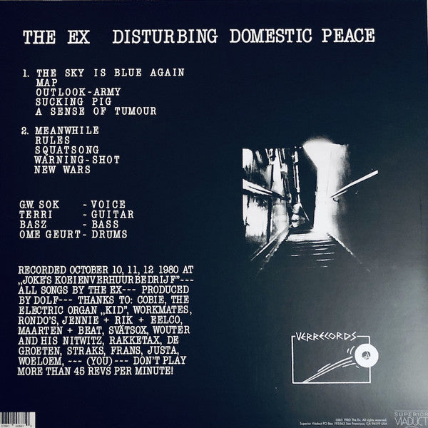 The Ex ‎– Disturbing Domestic Peace (1980) - New LP Record 2020 Superior Viaduct USA Vinyl, 7" & Booklet - Punk - Shuga Records