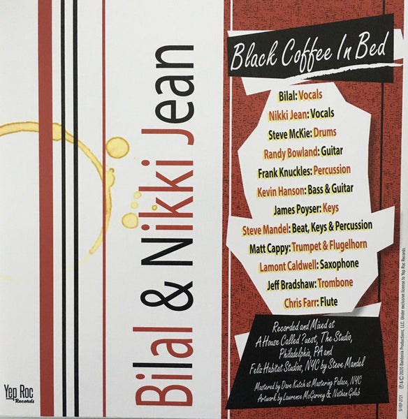 Bilal & Nikki Jean - Black Coffee in Bed - New 7" Single Record Store Day Black Friday 2020 Yep Roc USA RSD Vinyl -  Soul / Rhythm & Blues - Shuga Records