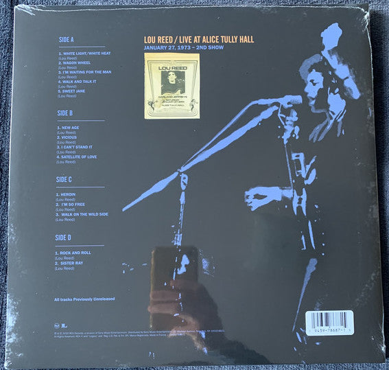 Lou Reed ‎– Live At Alice Tully Hall (January 27, 1973 - 2nd Show) - New 2 LP Record Store Day Black Friday 2020 RCA RSD Burgundy Vinyl & Download - Rock & Roll /  Glam - Shuga Records